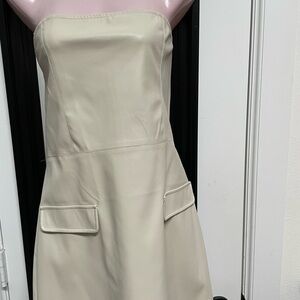 Needii off White/Beige Began Leather Dress